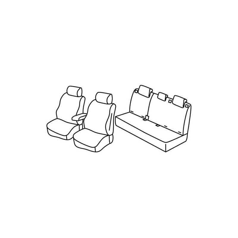 Set coprisedili Superior - Nero Blu - Citroen C4 5p (11 10 02 15)