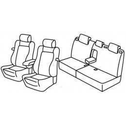 Set coprisedili Superior - Nero Blu - Citroen C4 3p (VTS) (01 05 10 10)