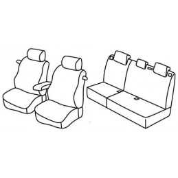 Set coprisedili Superior - Nero Grigio - Citroen C4 3p (01 05 10 10)