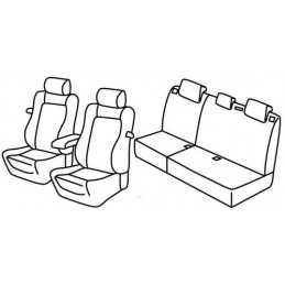 Set coprisedili Superior - Nero Blu - Citroen C4 3p (VTR) (01 05 10 10)