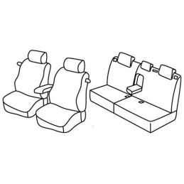 Set coprisedili Superior - Nero Blu - Citroen C4 3p (01 05 10 10)