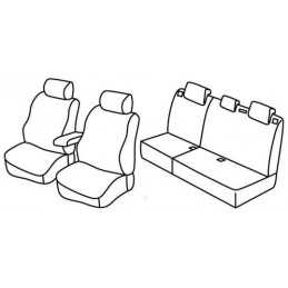 Set coprisedili Superior - Nero Grigio - Citroen C4 5p (01 05 10 10)