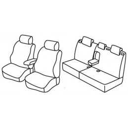 Set coprisedili Superior - Nero Rosso - Citroen C4 5p (01 05 10 10)
