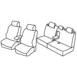 Set coprisedili Superior - Nero Rosso - Citroen C4 5p (01 05 10 10)