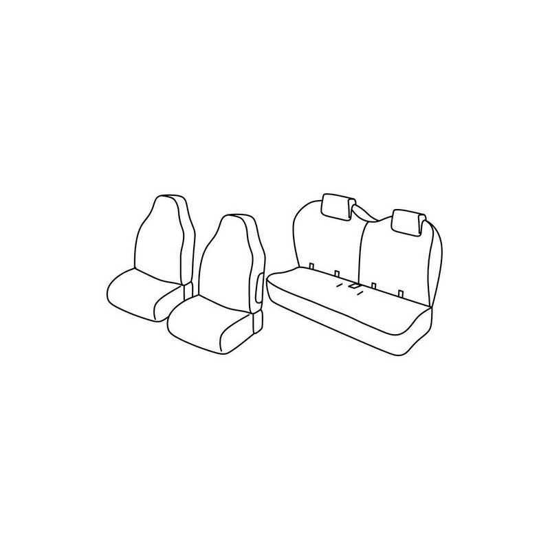 Set coprisedili Superior - Grigio Nero - Citroen C1 5p (06 14 ) - Peugeot 108 5p (06 14 ) - Toyota Aygo 5p (06 14 )