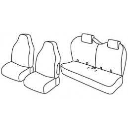 Set coprisedili Superior - Nero Rosso - Citroen C1 5p (06 14 ) - Peugeot 108 5p (06 14 ) - Toyota Aygo 5p (06 14 )