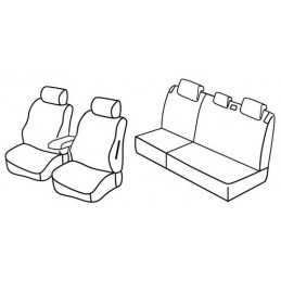 Set coprisedili Superior - Nero Blu - Fiat Bravo (02 07 11 15)