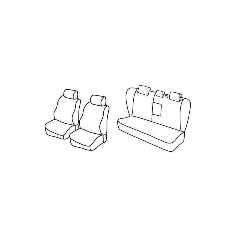 Set coprisedili Superior - Grigio Nero - Fiat Croma (05 05 04 11)