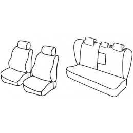 Set coprisedili Superior - Nero Grigio - Fiat Croma (05 05 04 11)