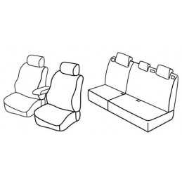 Set coprisedili Superior - Nero Rosso - Ford Focus 5p (02 05 02 11) - Ford Focus Wagon (02 05 05 11)