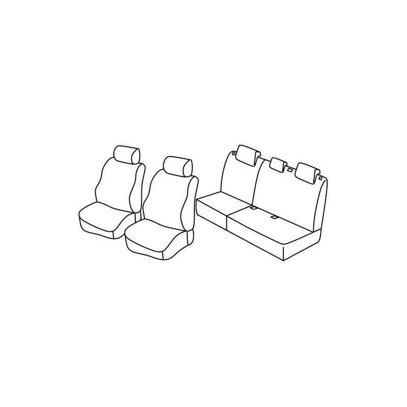 Set coprisedili Superior - Grigio Nero - Hyundai i20 5p (06 12 10 14)