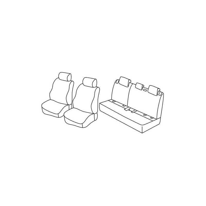 Set coprisedili Superior - Nero Rosso - Hyundai i20 5p (11 14 )