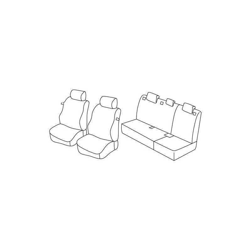 Set coprisedili Superior - Nero Blu - Hyundai i30 3p (01 13 12 16)