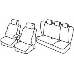 Set coprisedili Superior - Nero Rosso - Kia Cee'd Sporty Wagon (09 07 08 12)