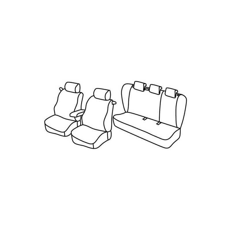 Set coprisedili Superior - Nero Blu - Kia Pro Cee'd 3p (Sport) (01 08 08 11)