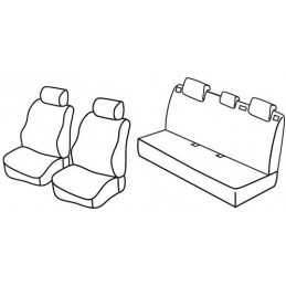 Set coprisedili Superior - Nero Blu - Mazda 2 5p (10 07 02 15)