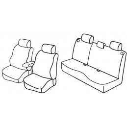 Set coprisedili Superior - Nero Rosso - Mazda 3 4p (11 10 09 13)