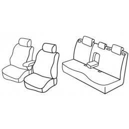 Set coprisedili Superior - Nero Blu - Mazda 3 5p (04 09 12 13)