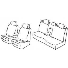 Set coprisedili Superior - Nero Rosso - Mazda 3 5p (04 09 12 13)