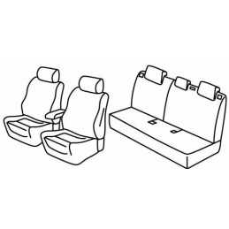 Set coprisedili Superior - Nero Rosso - Mazda 3 5p (01 14 12 18)