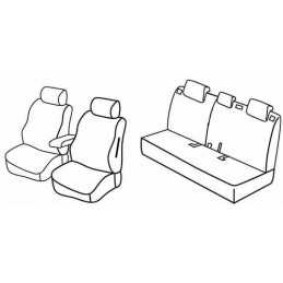 Set coprisedili Superior - Nero Blu - Nissan Note (Tekna) (10 13 10 17)