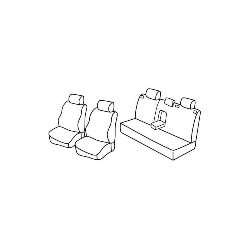 Set coprisedili Superior - Nero Rosso - Opel Astra G 5p (04 98 02 04)