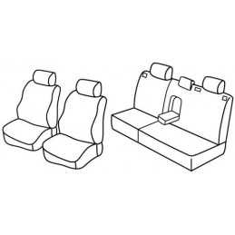 Set coprisedili Superior - Grigio Nero - Opel Astra G sw (10 98 02 04)