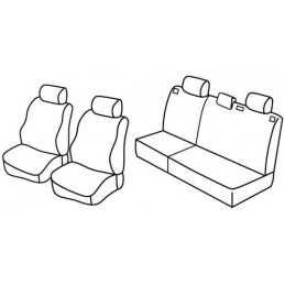 Set coprisedili Superior - Nero Grigio - Opel Astra G sw (10 98 02 04)