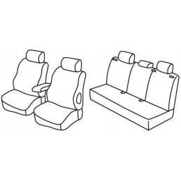 Set coprisedili Superior - Grigio Nero - Opel Astra H 5p (03 04 12 09)