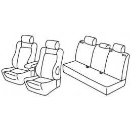 Set coprisedili Superior - Nero Blu - Opel Astra H 5p (03 04 12 09)