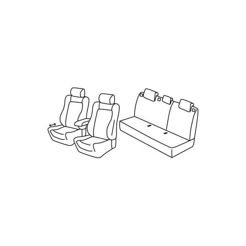 Set coprisedili Superior - Nero Blu - Opel Astra J 5p (01 10 10 15)