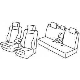 Set coprisedili Superior - Nero Rosso - Opel Astra J 5p (01 10 10 15)