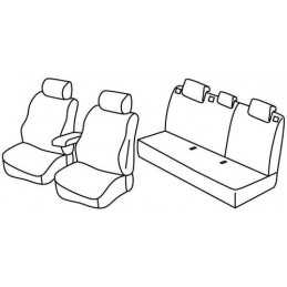 Set coprisedili Superior - Nero Blu - Opel Astra J 5p (11 12 10 15)
