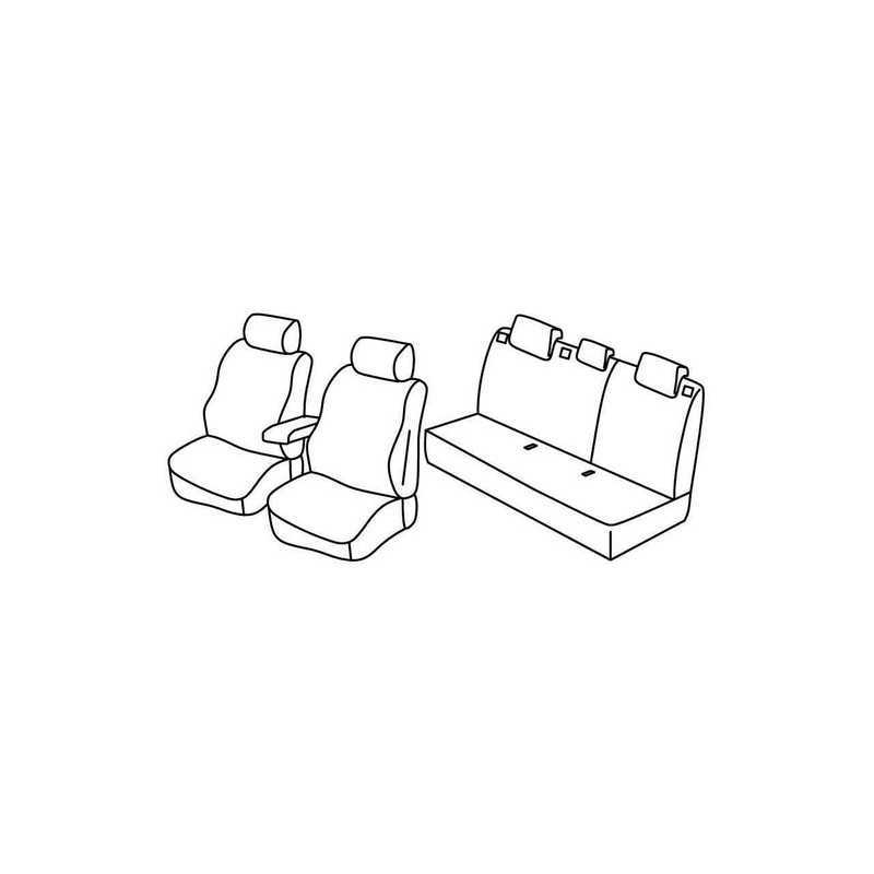 Set coprisedili Superior - Nero Blu - Opel Astra J 5p (11 12 10 15)