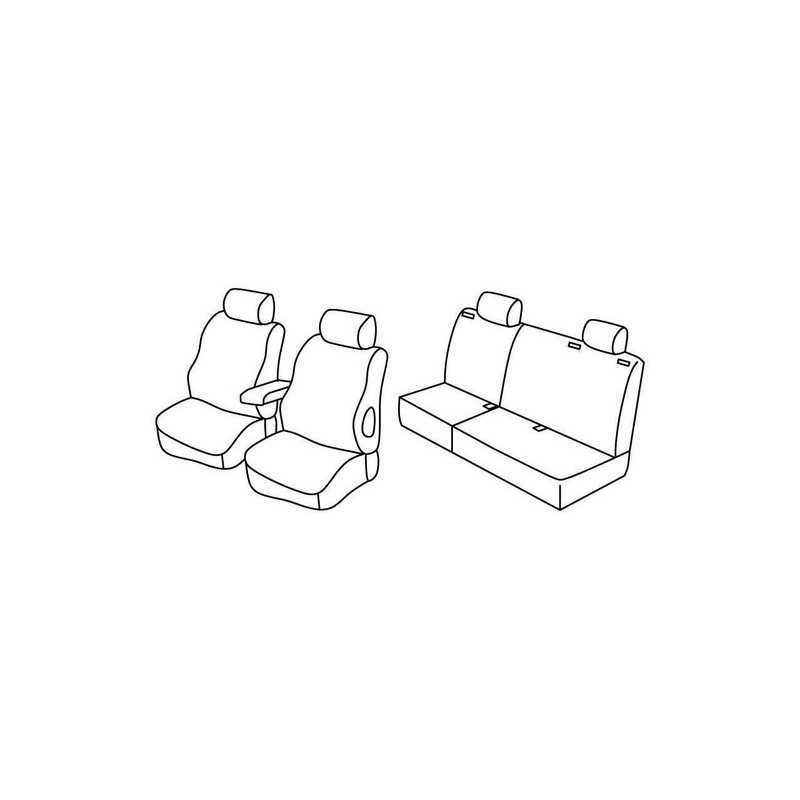 Set coprisedili Superior - Nero Rosso - Opel Astra H Sports Tourer (03 04 10 10)