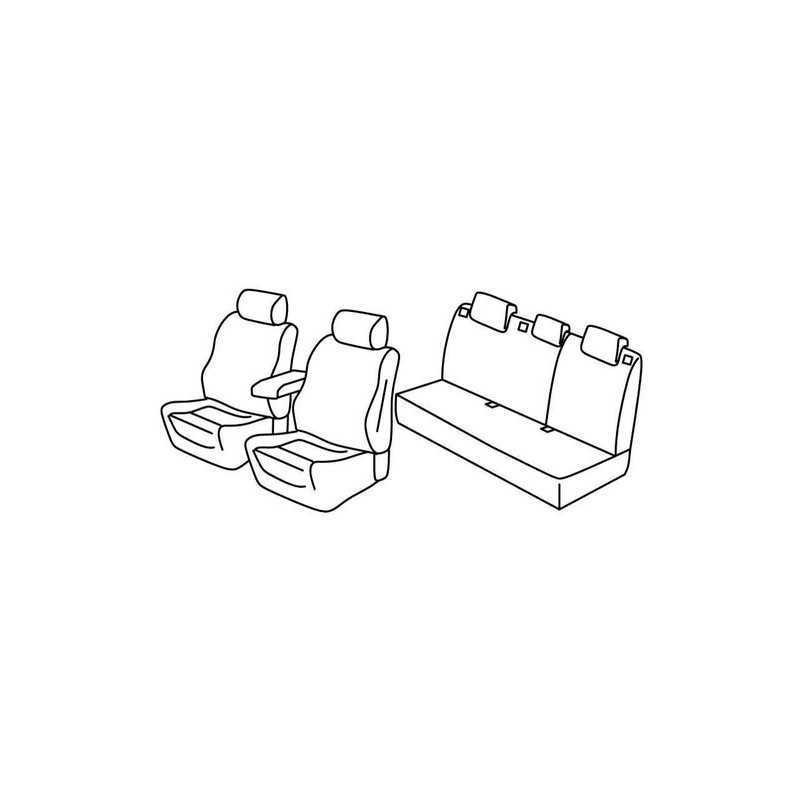 Set coprisedili Superior - Nero Blu - Opel Astra J GTC 3p (09 11 08 18)