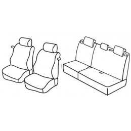 Set coprisedili Superior - Grigio Nero - Peugeot 207 3p (05 06 11 12) - Peugeot 207 Plus 3p (02 13 08 14)