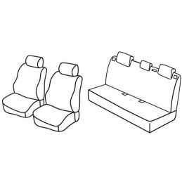 Set coprisedili Superior - Nero Rosso - Peugeot 207 5p (05 06 11 12) - Peugeot 207 Plus 5p (02 13 08 14)