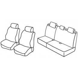 Set coprisedili Superior - Nero Rosso - Peugeot 207 5p (05 06 11 12) - Peugeot 207 Plus 5p (02 13 08 14)