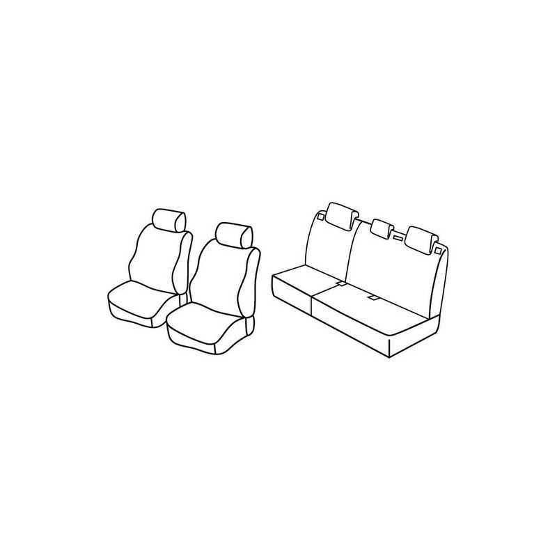 Set coprisedili Superior - Nero Grigio - Peugeot 207 5p (05 06 11 12) - Peugeot 207 Plus 5p (02 13 08 14)