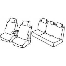 Set coprisedili Superior - Grigio Nero - Peugeot 307 3p (06 01 08 07)