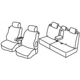 Set coprisedili Superior - Grigio Nero - Peugeot 307 3p (06 01 08 07)