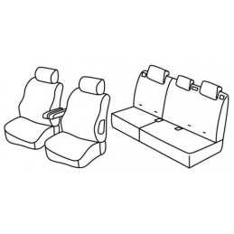 Set coprisedili Superior - Nero Rosso - Peugeot 307 5p (06 01 08 07)