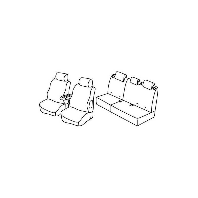 Set coprisedili Superior - Nero Blu - Peugeot 307 5p (dal 2006) (2006 08 07)