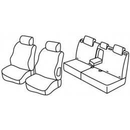 Set coprisedili Superior - Grigio Nero - Peugeot 307 5p (dal 2006) (2006 08 07)