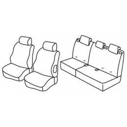Set coprisedili Superior - Nero Grigio - Peugeot 307 5p (dal 2006) (2006 08 07)