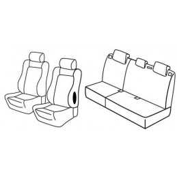 Set coprisedili Superior - Nero Rosso - Peugeot 207 5p (05 06 11 12)