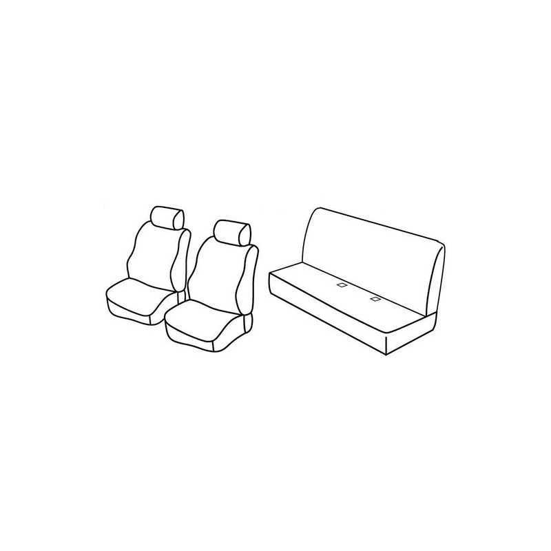 Set coprisedili Superior - Nero Rosso - Renault Kangoo 5p (fino al 2006) (01 97 2006)