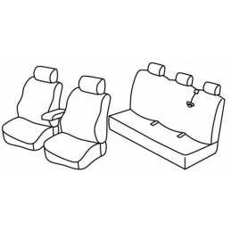 Set coprisedili Superior - Grigio Nero - Renault Kangoo 5p (Maxi) (02 08 )