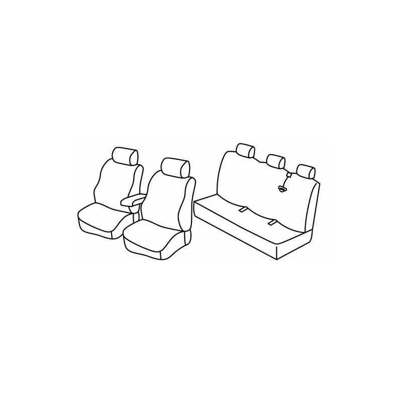 Set coprisedili Superior - Nero Blu - Renault Kangoo 5p (Maxi) (02 08 )